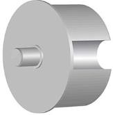 Produktbilde for RUND ENDETAPP TIL DUKRØR 50 MM PR. STK, delenummer 10511