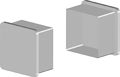 Produktbilde for ENDEDEKSEL FIRKANT 35 X 35 PR. PAR, delenummer 55600